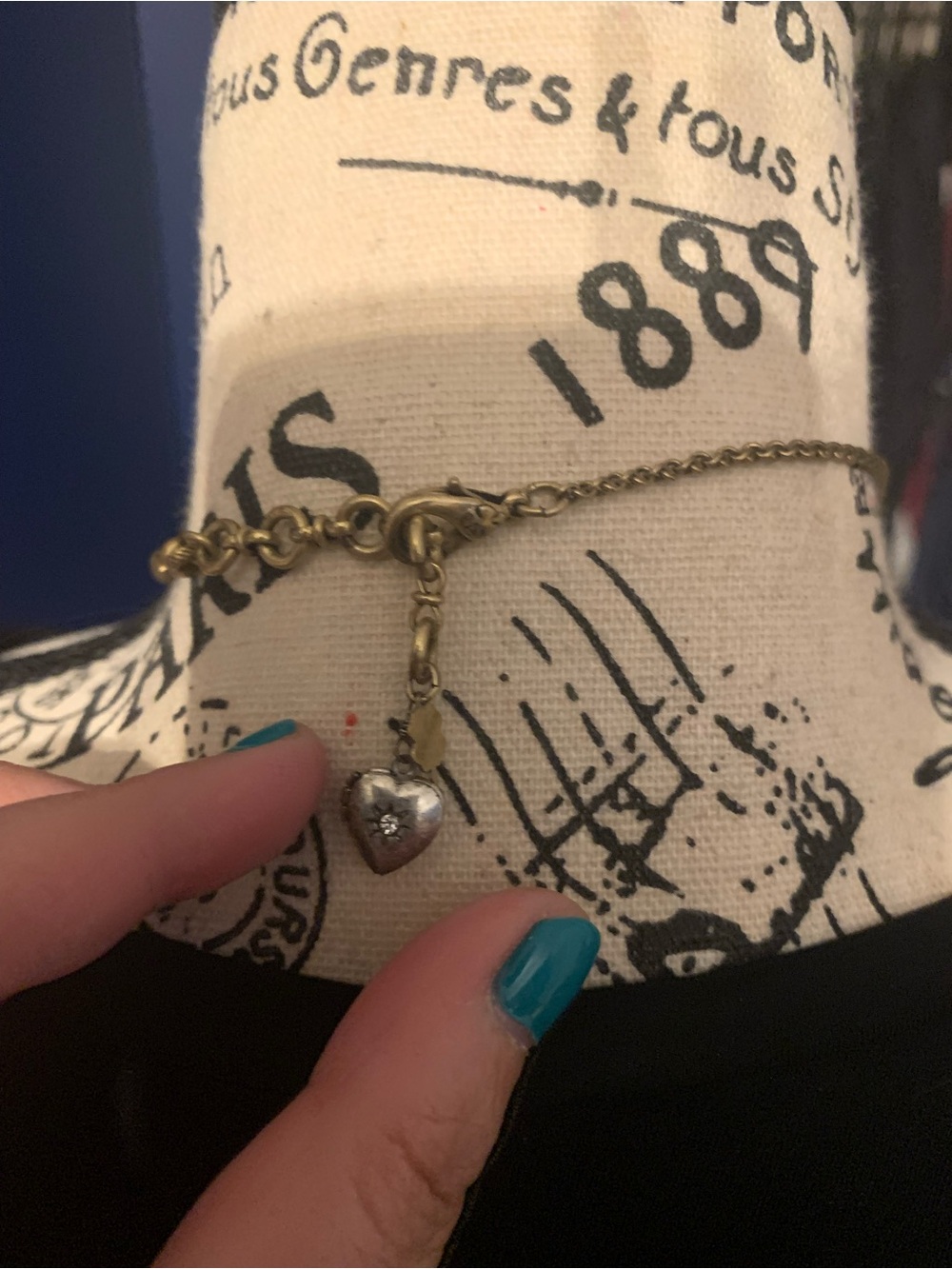 Betsey Johnson Gold-Tone Key Necklace with Flower and Heart Charms - Picture 2 of 2